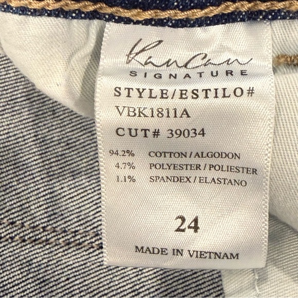 KanCan Signature Mid Rise Ankle Skinny Distressed Medium Wash Raw Hem 24 - Picture 3 of 16